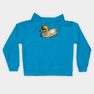 Iridescent Falcated Teal Kids Hoodie